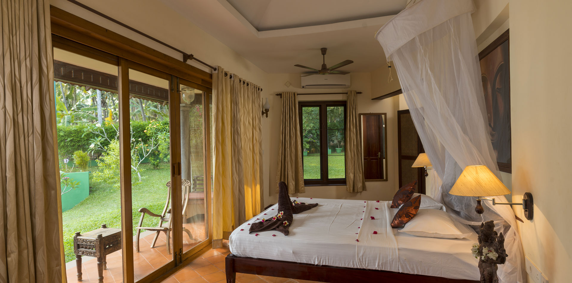 Ananda Lakshmi Ayurveda Retreat Deluxe Villa Bedroom View